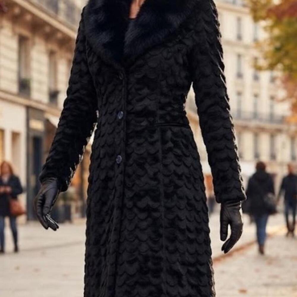 Vintage Y2K Goth Mob Wife Statement Coat - Picture 1 of 7